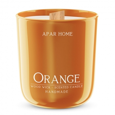 sojowa świeca zapachowa z drewnianym knotem Orange / Pomarańcza